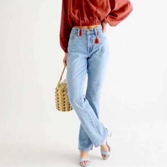J.Crew Full Length Demi Boot High Rise Wash Jeans - Picture 1 of 10
